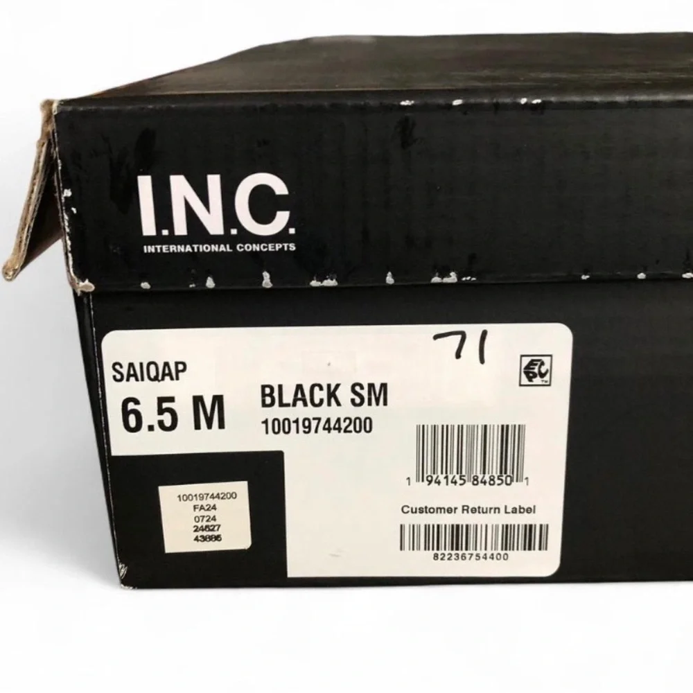 I.N.C. International Concepts Women's Black Saiqa Grommet Knee High Boots 6.5 M